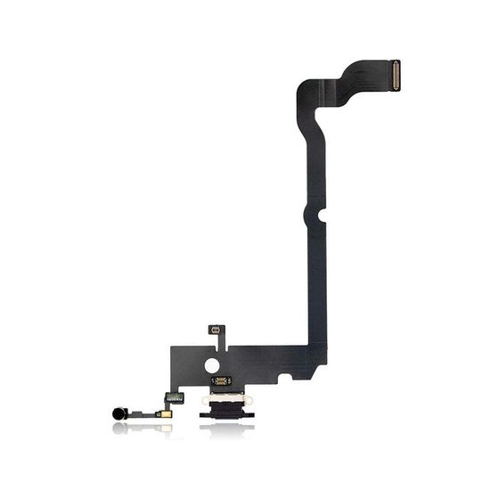 Шлейф для iPhone Xs Max на системный разъем/микрофон Черный