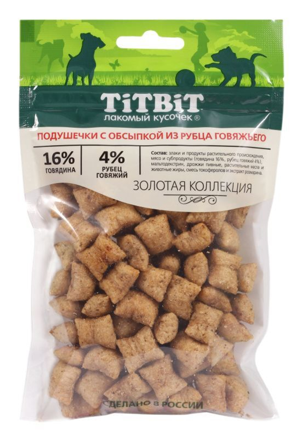 Лакомство TiTBiT Золотая коллекция для собак Гуляш из Говядины, 65 г х 3 шт
