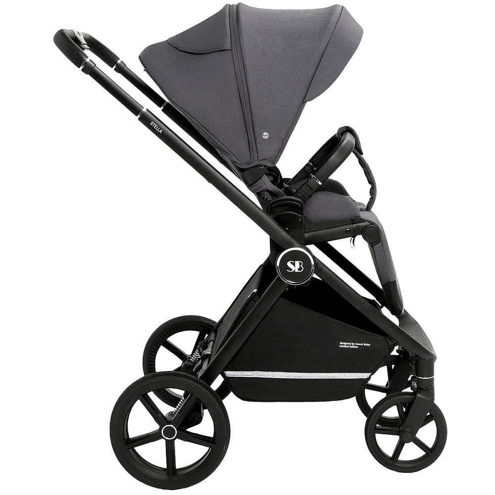 Коляска 3 в 1 Sweet Baby Stella + автокресло Premier Black Dark Grey