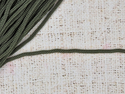 Шнур полипропиленовый вязаный 5 мм, хаки