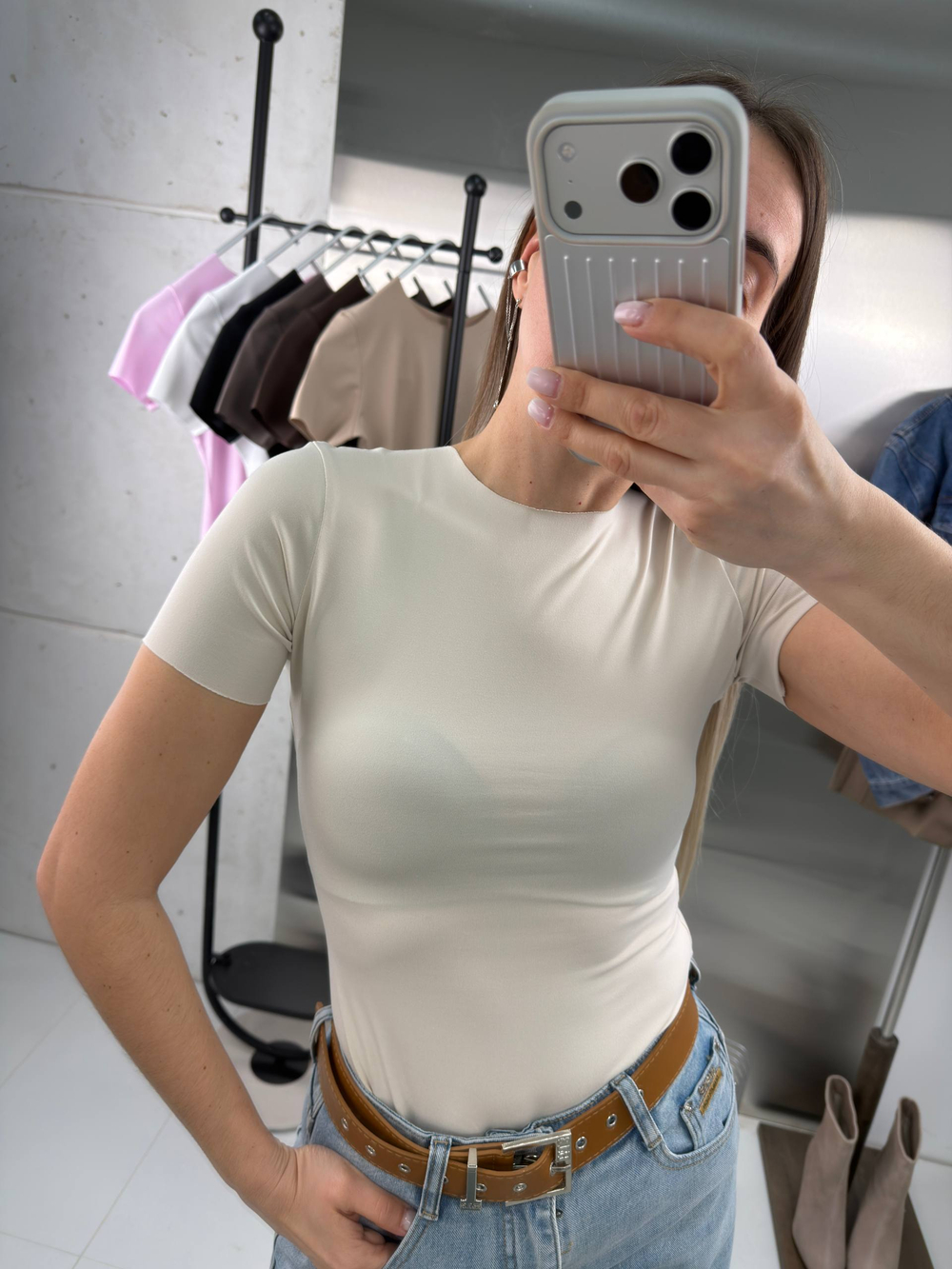 Футболка женская арт. 016 цвет "светло - бежевый"