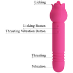 Розовый двусторонний вибратор Chaley