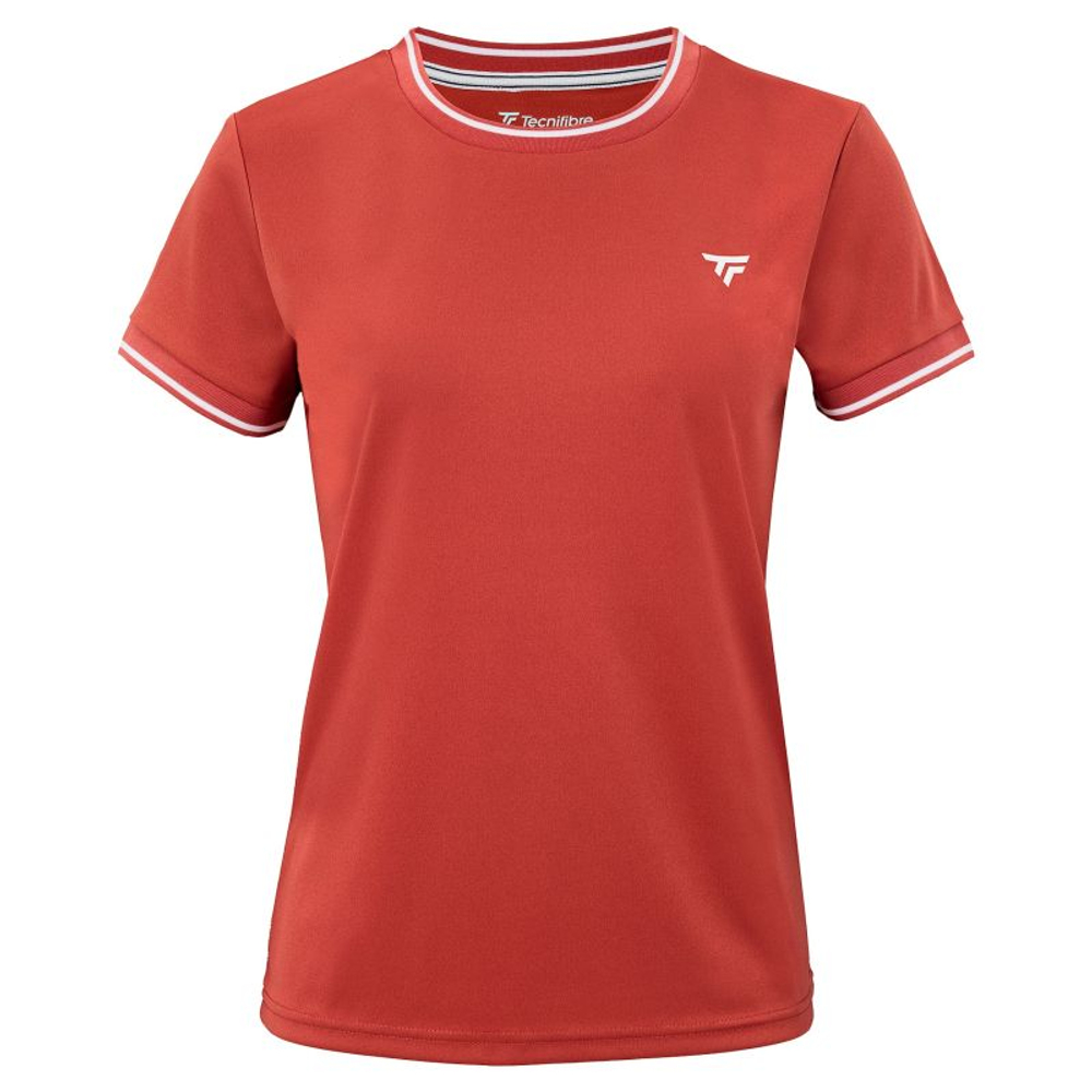 Женская теннисная футболка Tecnifibre Team Tech - terracotta