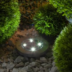 ERAST040-08 ЭРА Садовый светильник на солнечной батарее, сталь, пластик 13 см | Садовые декоративные светильники