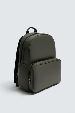 ZARA РЮКЗАК С ТЕКСТУРОЙ, ЗЕЛЕНЫЙ ХАКИ