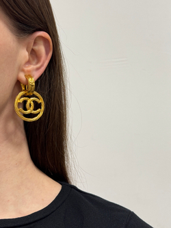 Клипсы трансформеры с крупными подвесками Chanel
