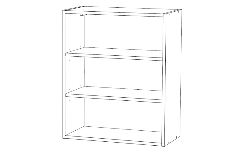 Шкаф навесной кухонный Алекс 2 полки