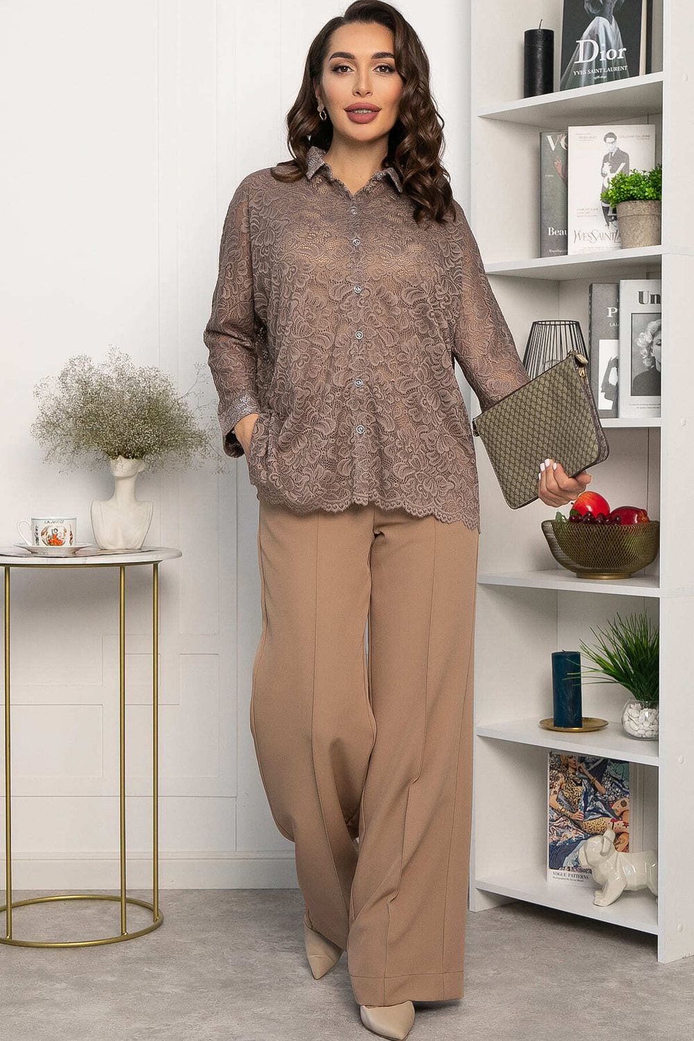 Рубашка кружевная Маринара (шоколад) Б14368-10М LT Collection