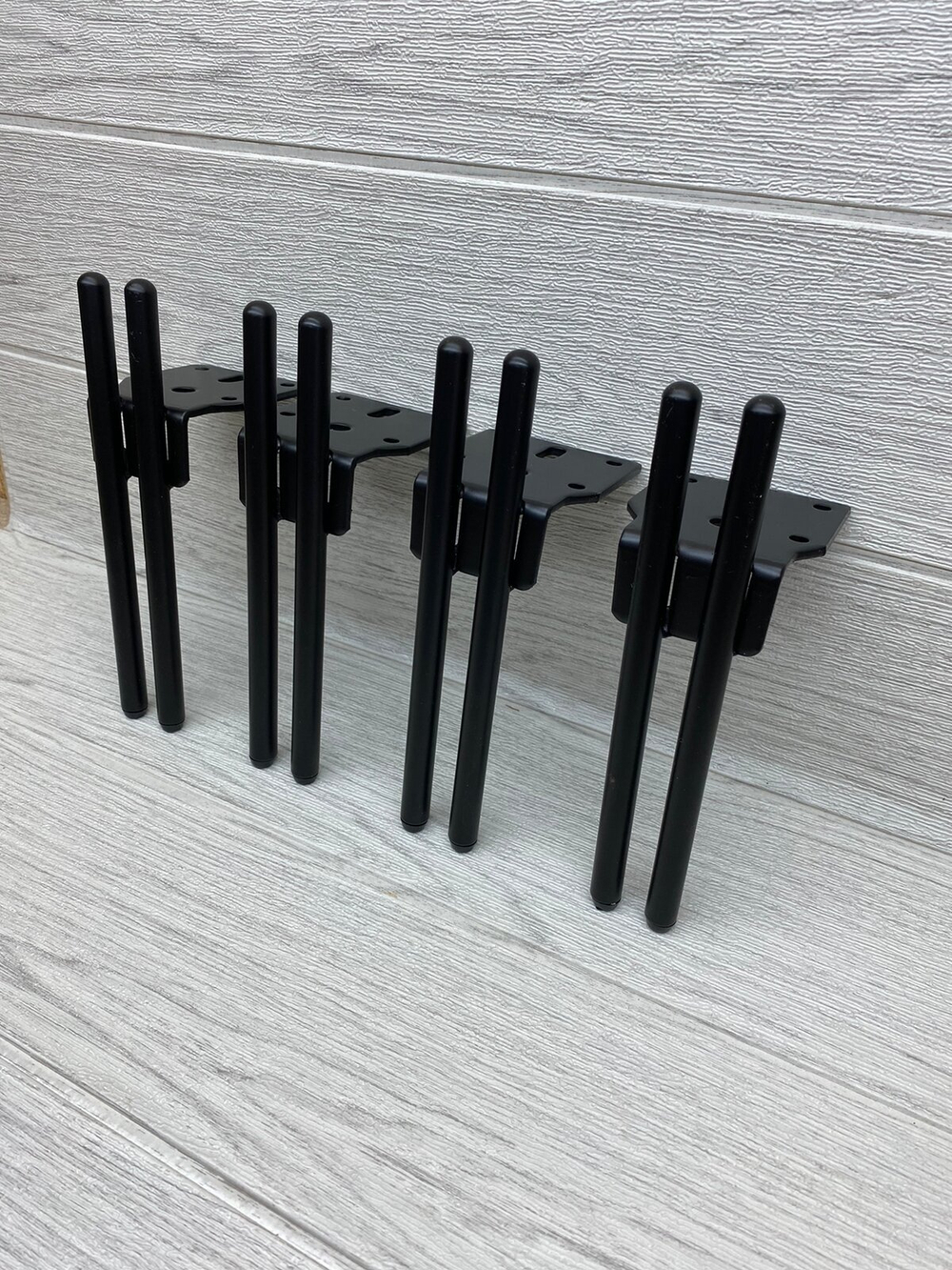 Ножки для мебели черные 15 см 4 штуки