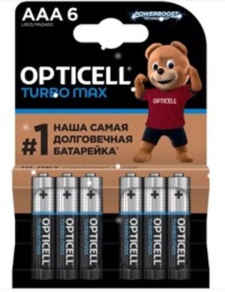 Батарейки Opticell Turbo Max LR03 BL6 (1/12)
