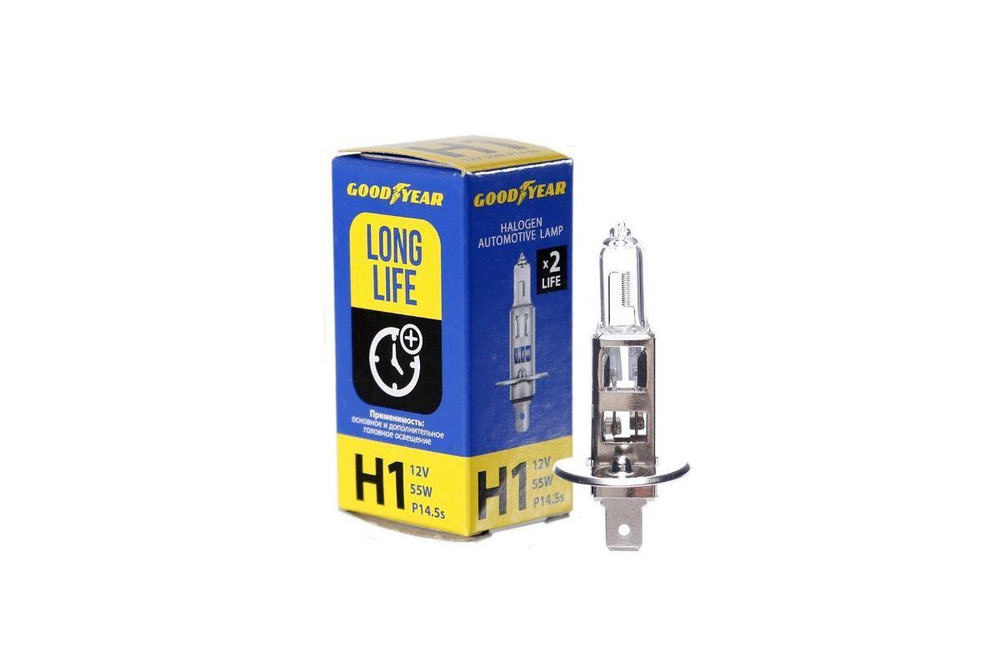 Автолампа 12V H1 55W Goodyear Long Life
