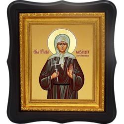 Александра Хворостянникова преподобномученица послушница. Икона на холсте.