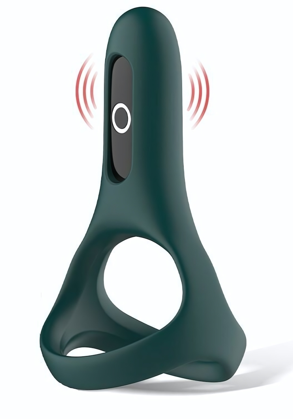 Изумрудное виброкольцо Magic Motion Rise с подхватом мошонки (Цвет: изумрудный)