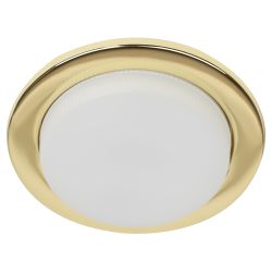 KL70 GD /1 Светильник ЭРА под лампу Gx53 тонкий, 220V, 13W, золото | Встраиваемые светильники Для ламп GX53