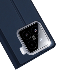 Чехол книжка из PU кожи синего цвета от Dux Ducis для смартфона Xiaomi 15, серия Skin Pro Series Case