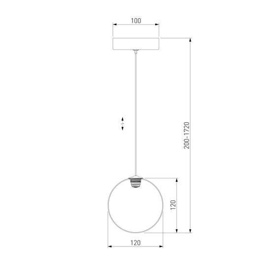 50232/1 LED / подвесной светильник / дымчатый