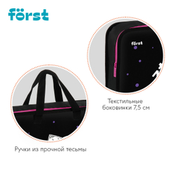 Папка с ручками 1 отделение, А4 "Plush Dream", 340*245*75мм, пластик, на молнии, Först