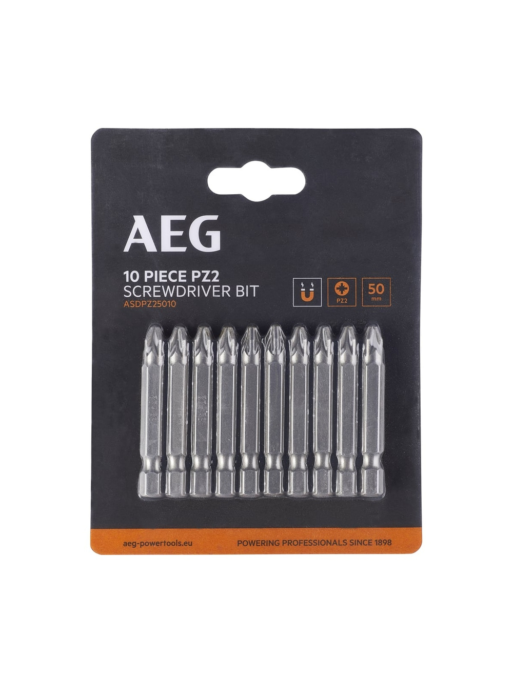 Биты 10 шт, PZ2, 50 мм AEG ASDPZ25010 4932479508