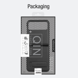 Чехол от Nillkin для Samsung Galaxy Z Flip 3 5G, черный цвет, серия Qin Leather