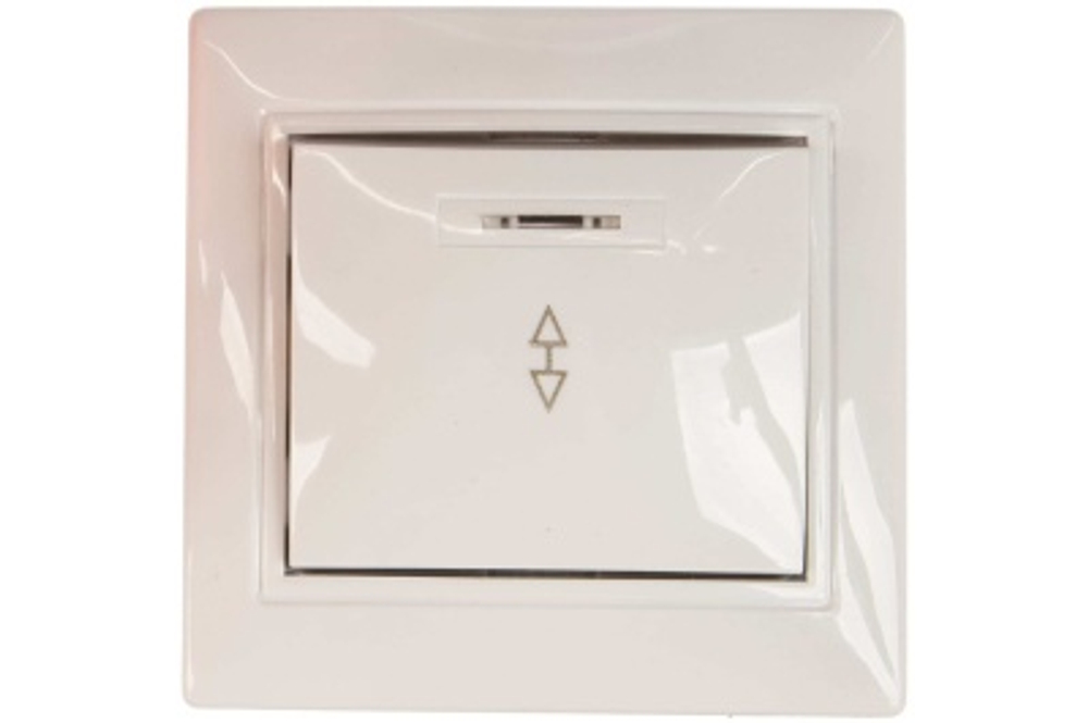 Выключатель 1кл проходной с подсветкой белый Севиль 10А 220В (С0125)(1/10/100)