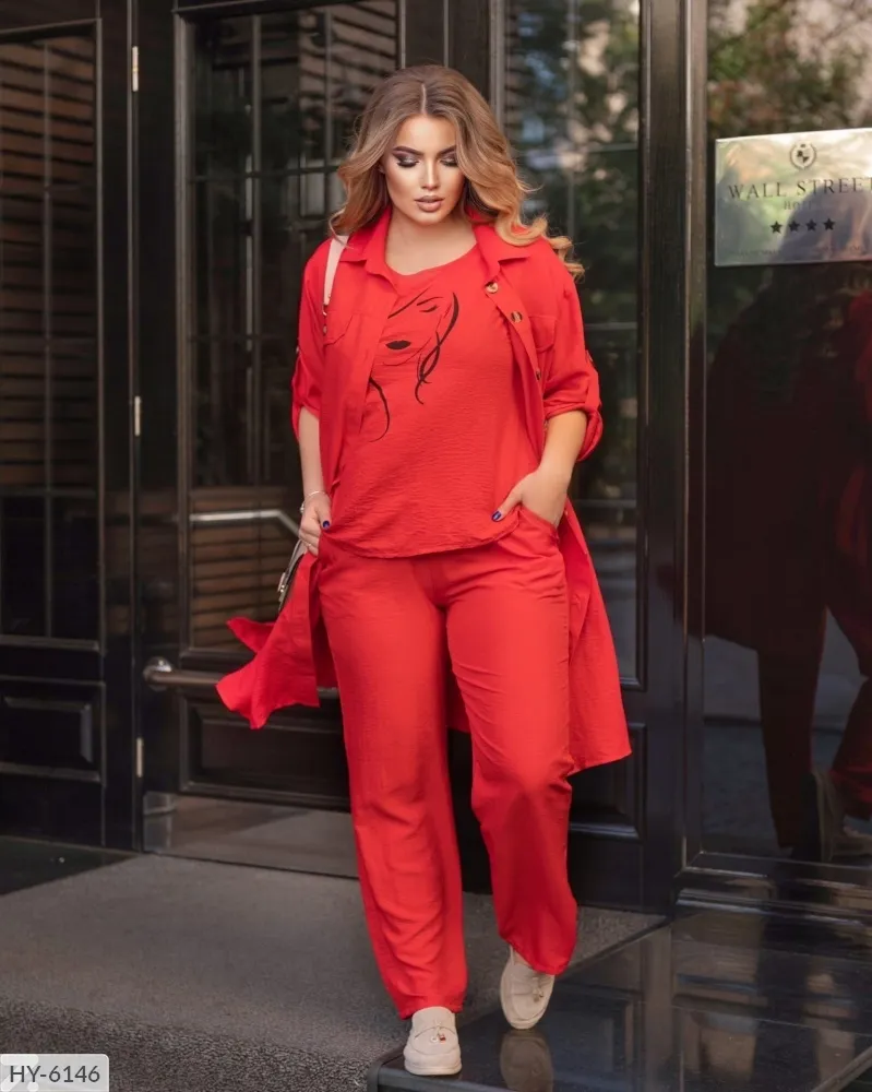 Костюм тройка FI-2783 Фабрика Моды