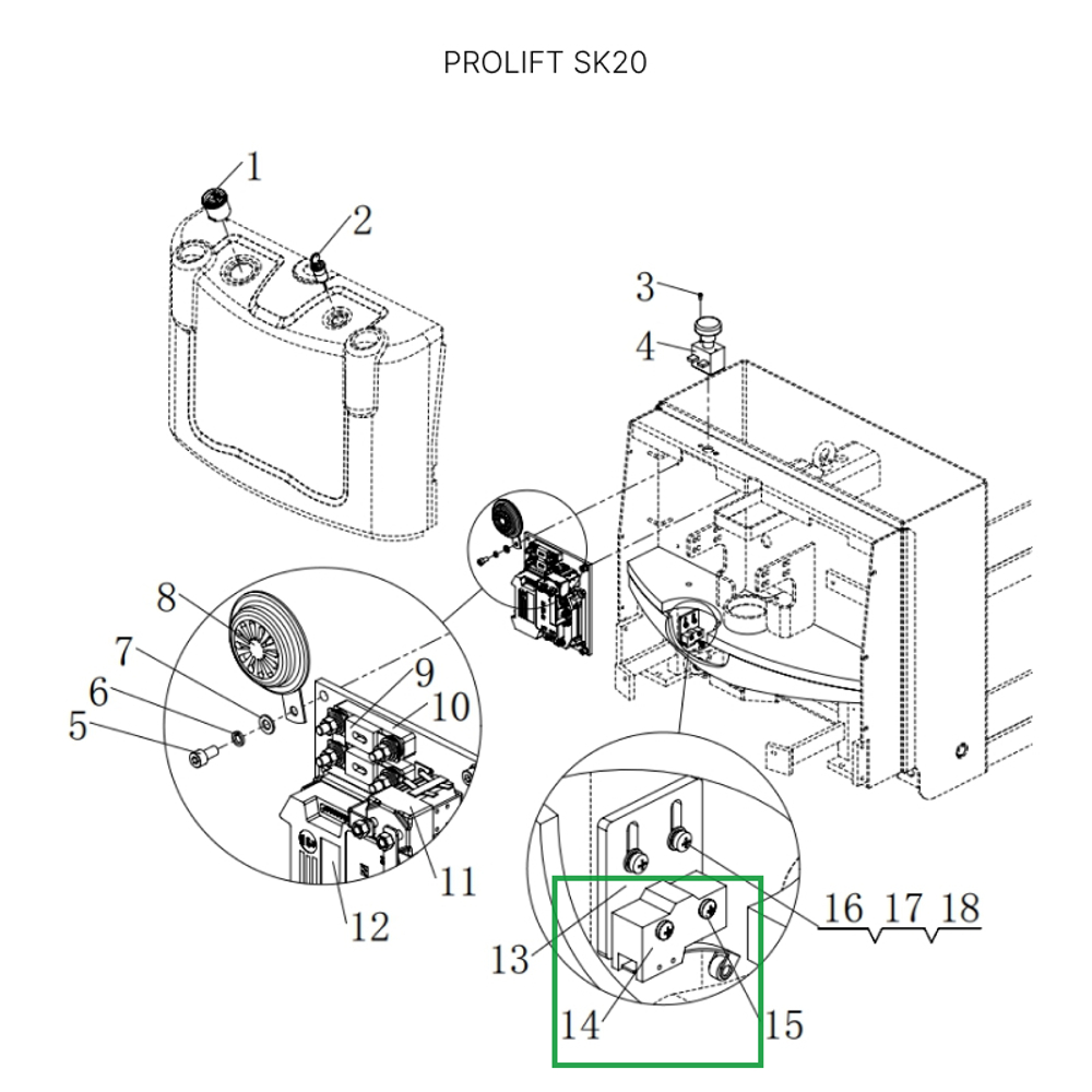 Датчик холла для штабелеров SDR/SDK1533/2036, для тележек SK20