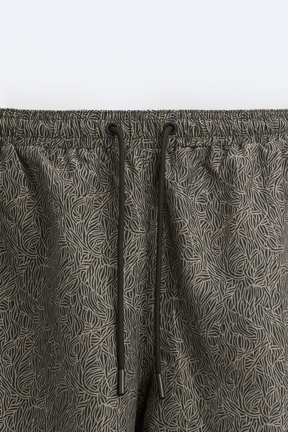 ZARA ПЛАВКИ С ЦВЕТОЧНЫМ ПРИНТОМ, СЕРОВАТО-КОРИЧНЕВЫЙ