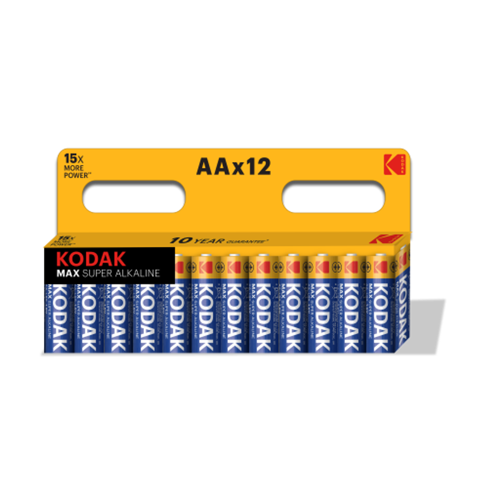Батарейки Kodak LR6-12BL MAX SUPER Alkaline [KAA-12] | Батарейки Щелочные (Алкалиновые)