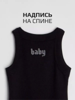 Летнее черное платье в сад для девочки