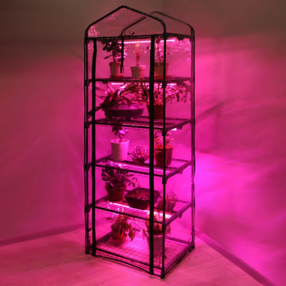 Теплица GREEN APPLE GA-House-5 со светильниками в комплекте 5 ярусов 1930х690х490 мм