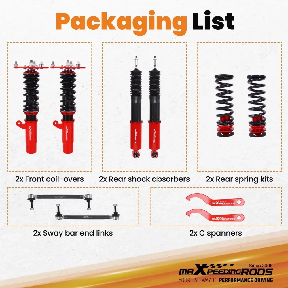 MaXpeedingrods Coilovers Lowering Kit подходит для автомобиля BMW 3-Series AWD F30 2013-2019