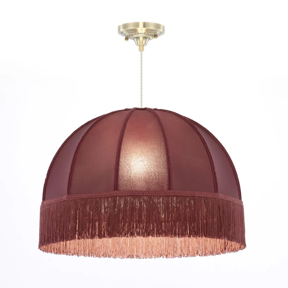 Citilux Базель CL407033 Подвесной светильник бронза с красным абажуром