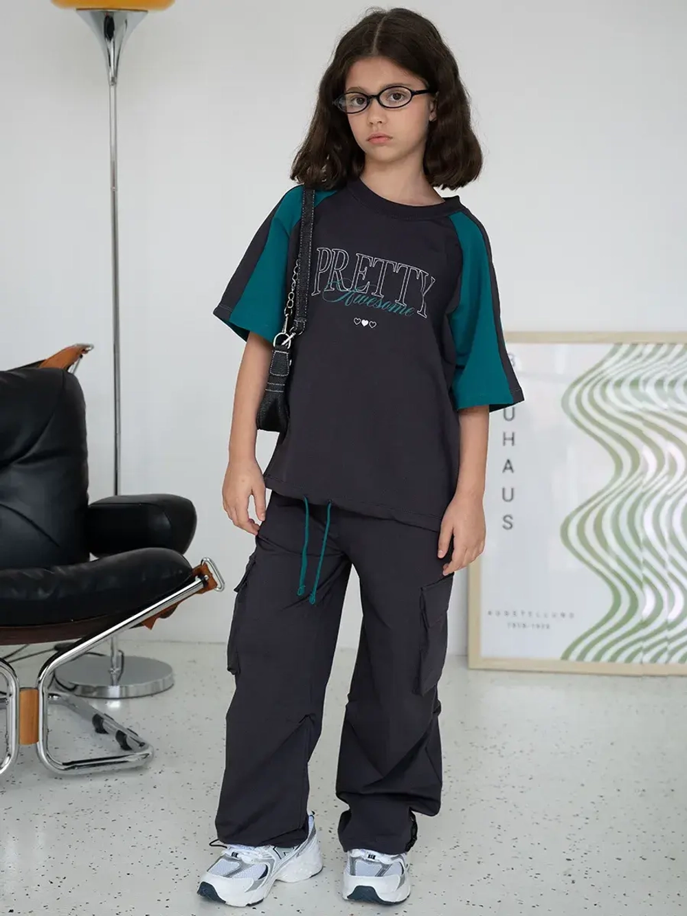 Костюм для девочки, футболка и штаны