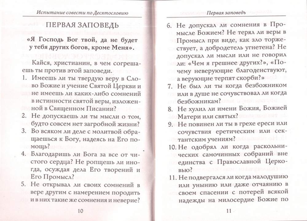 Полная исповедь. Испытание совести по десяти заповедям Божиим и заповедям блаженства