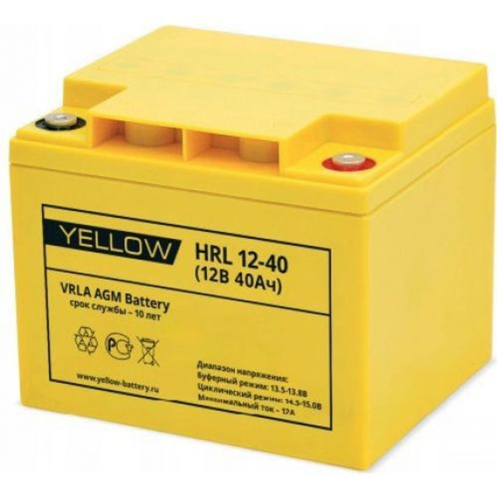 Аккумулятор YELLOW HRL 12-40
