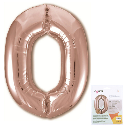 Цифра 0 розовое золото 40" Agura