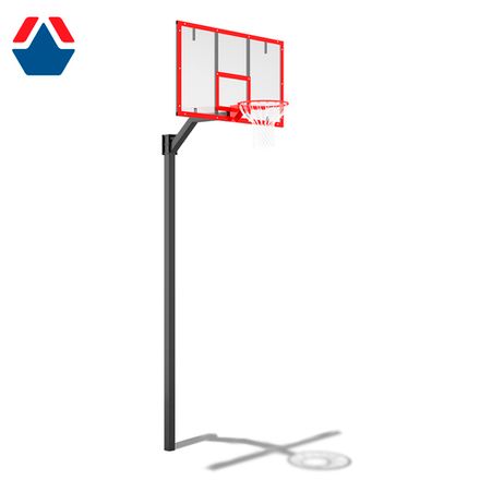 Стойка баскетбольная регулируемая под бетонирование вынос 1200мм (столб 100х100)