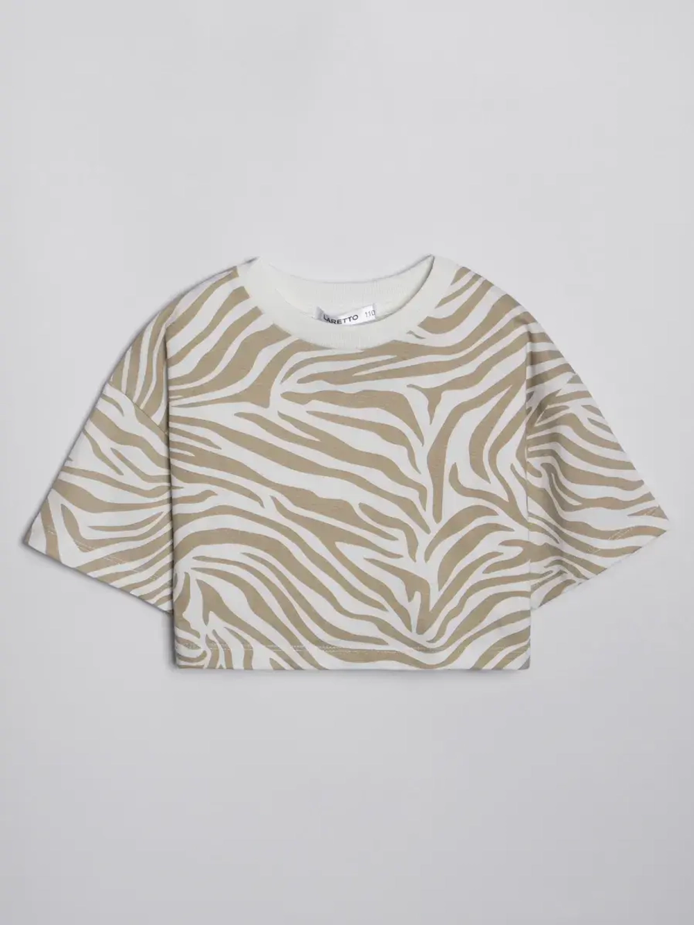 Футболка детская оверсайз укороченная базовая