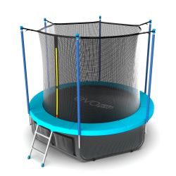 EVO JUMP Internal 12ft (Wave). Батут с внутренней сеткой и лестницей, диаметр 12ft (морская волна) + нижняя сеть
