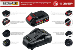 Ударный гайковерт ЗУБР 18В, без АКБ, в коробке ГУЛ-255