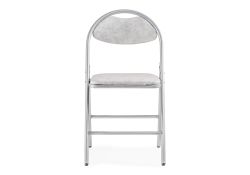 Стул на металлокаркасе Gikat белый мрамор / светлый мусс