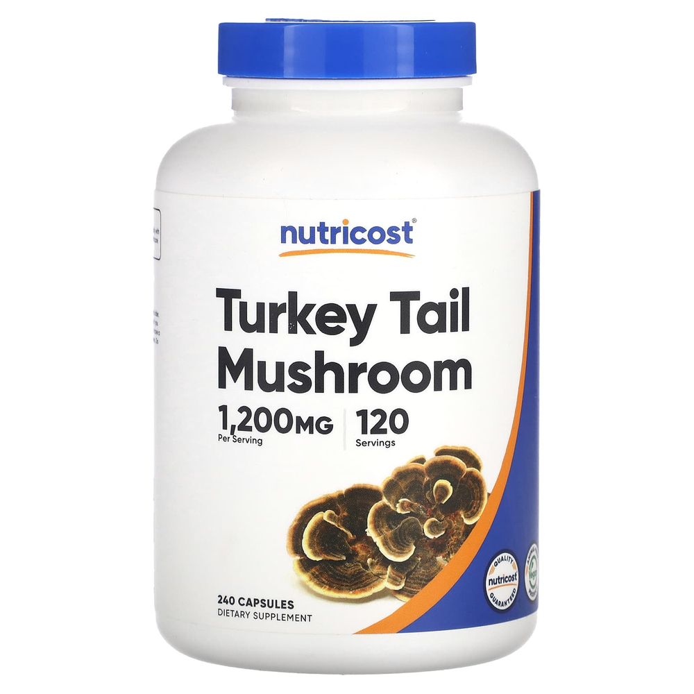 Nutricost, гриб трутовик разноцветный, 240 капсул (600 мг в 1 капсуле)