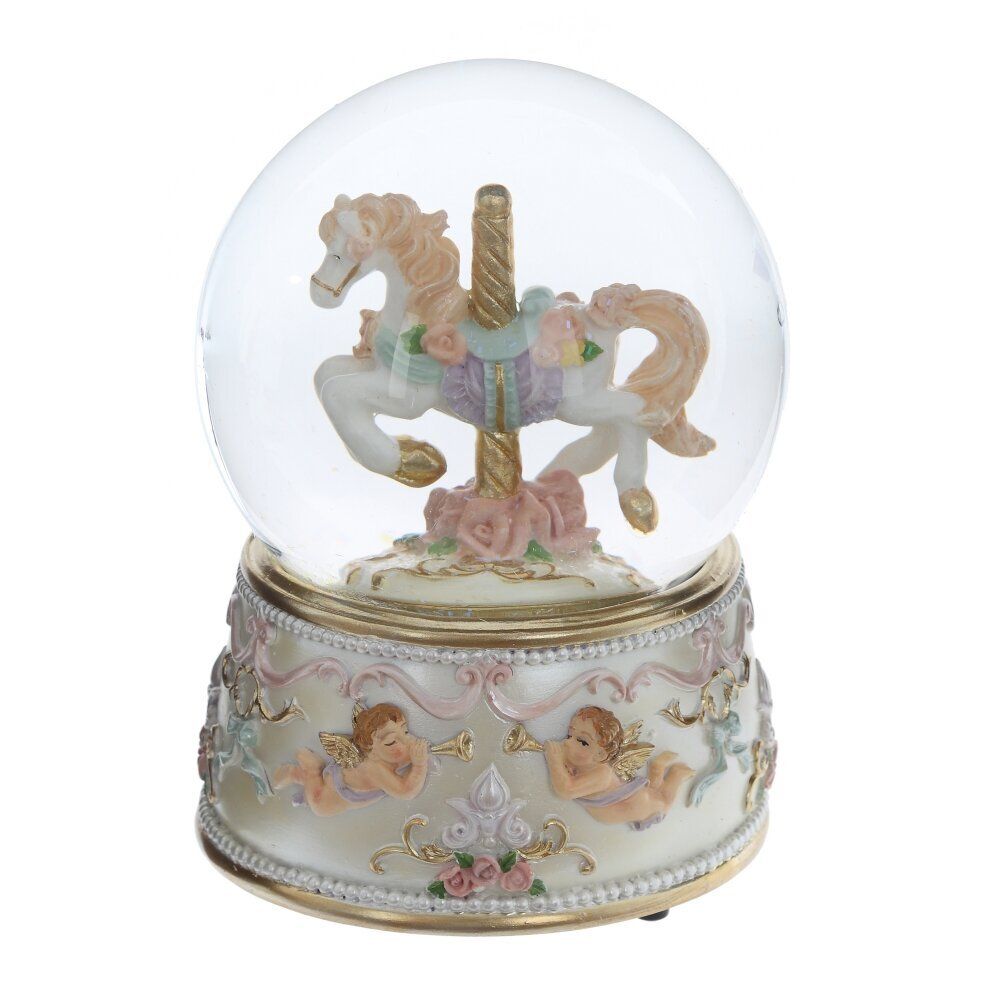 GAEM Фигурка декоративная в стекл шаре"Карусель" (ключ, муз), D 10 см, L9,5 W10 H14 см