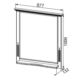 Зеркало Aquanet Лагуна 85 белый