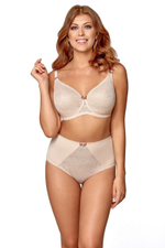 Бюстгальтер на косточках с бесшовными мягкими чашками из гипюра (Размер: 90E) (Цвет: черный)