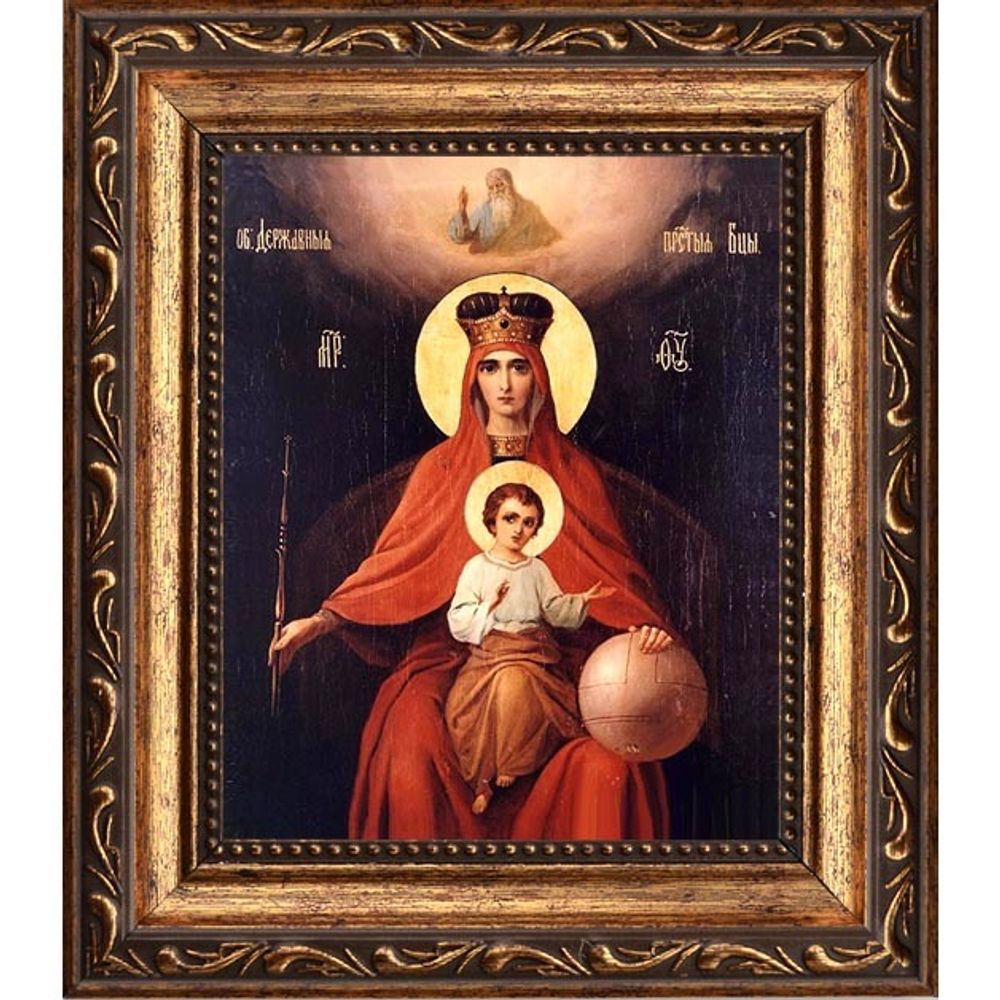 Державная икона Божией Матери на холсте.