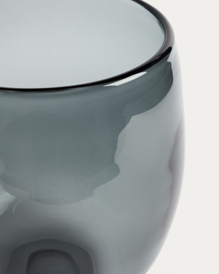 Ваза Sirau из серого стекла, диаметр 24 см