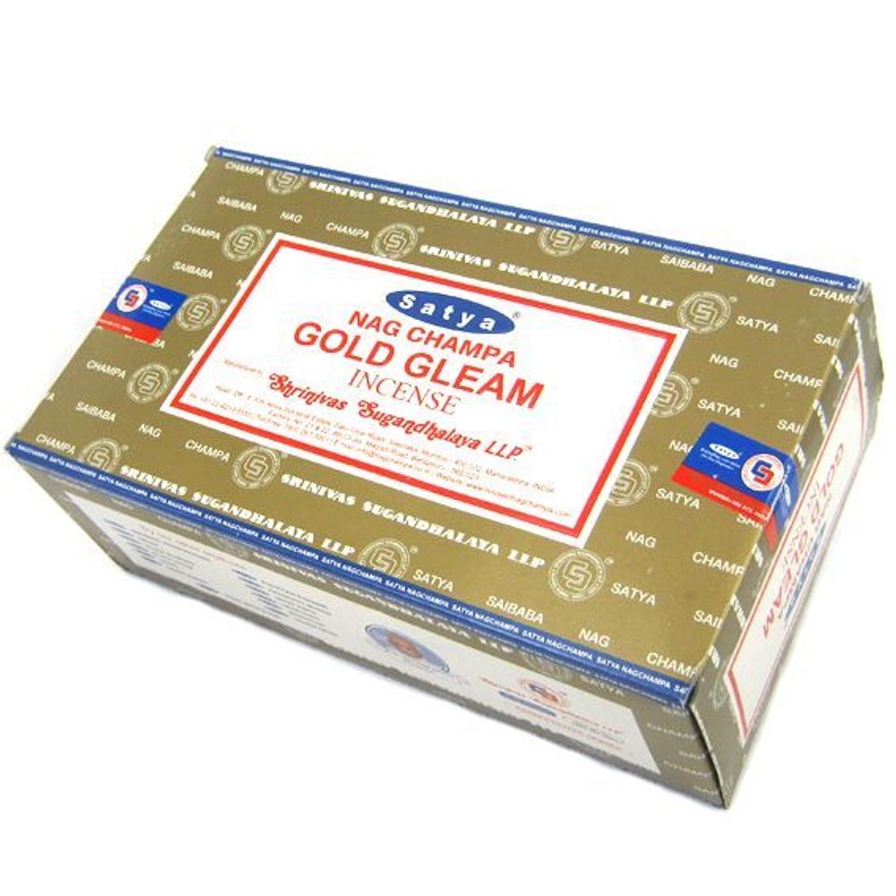 Satya Nag Champa Gold Gleam Благовоние-масала Золотой блеск 15 г