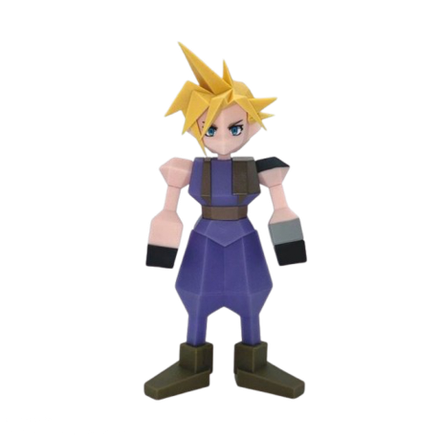 Фигурка Final Fantasy VII Polygonal Soft Vinyl Figure - Cloud Streif