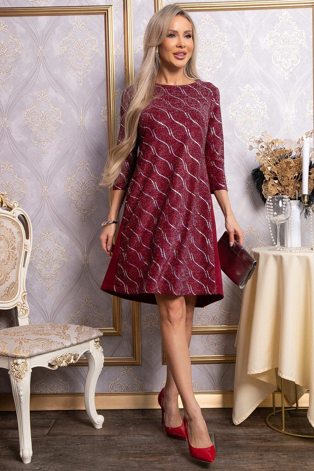 Платье Леди Элегант (темно-красное) П14827-10М LT Collection